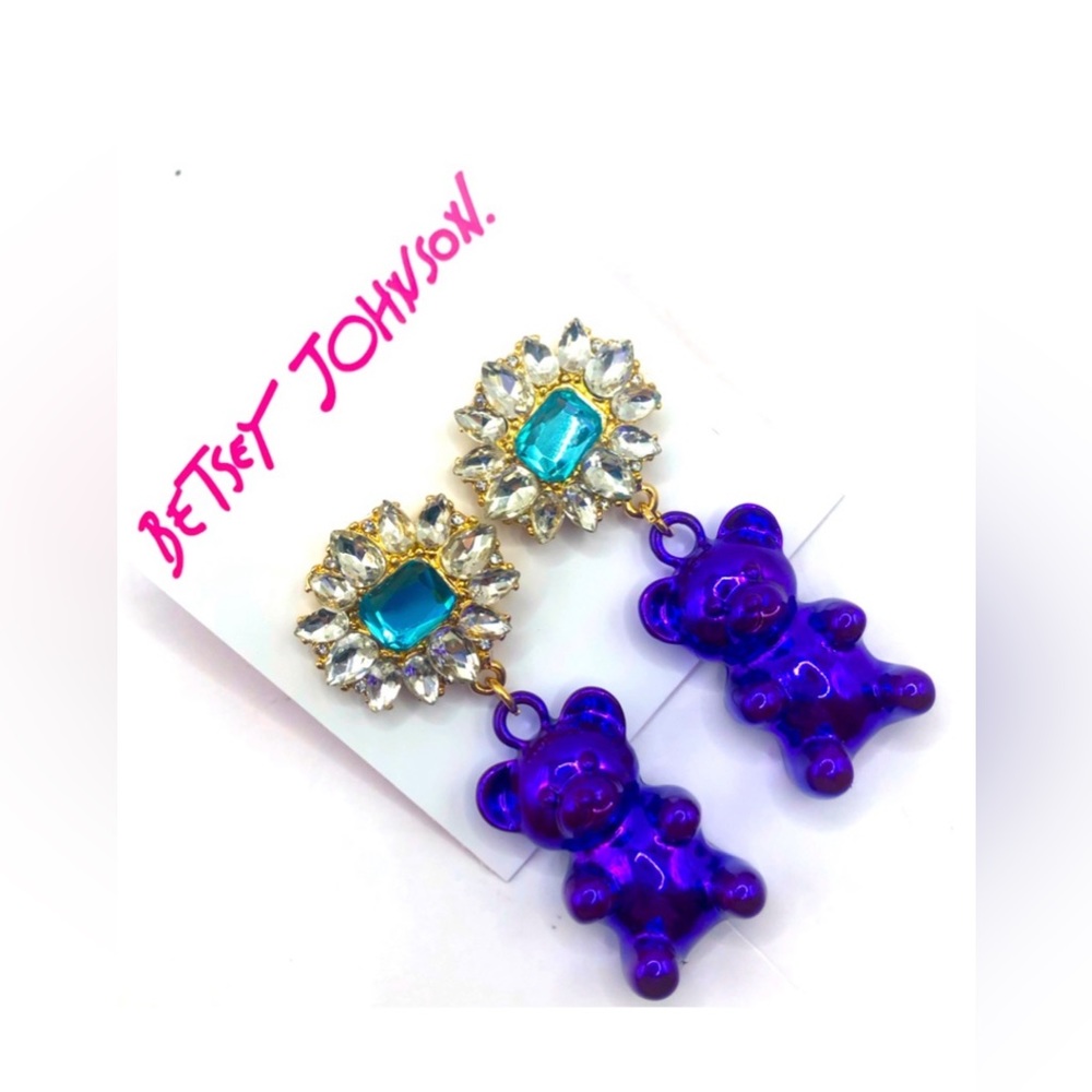 NWT ππ§Έ Betsey Johnson Gummy Bear Drop Earrings - Picture 1 of 5